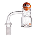 IC Glass - Grinnell | 14mm 90D Quartz Banger | Includes Terp Ball Grabber & Carb Cap | 5 Colors