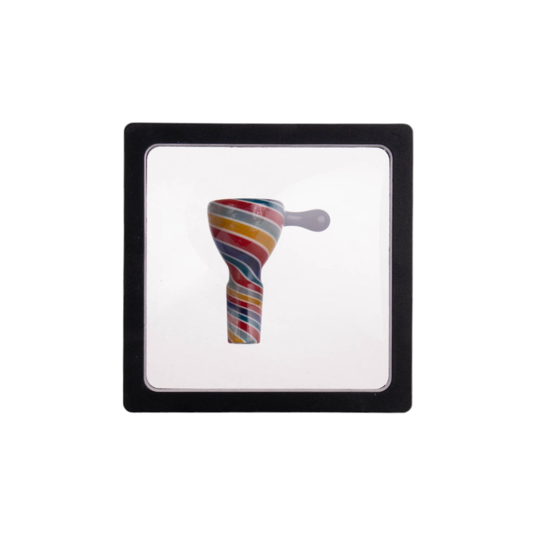 IC GLASS- Designer bowl piece with spiral colors | 8pc per Display | 2" |