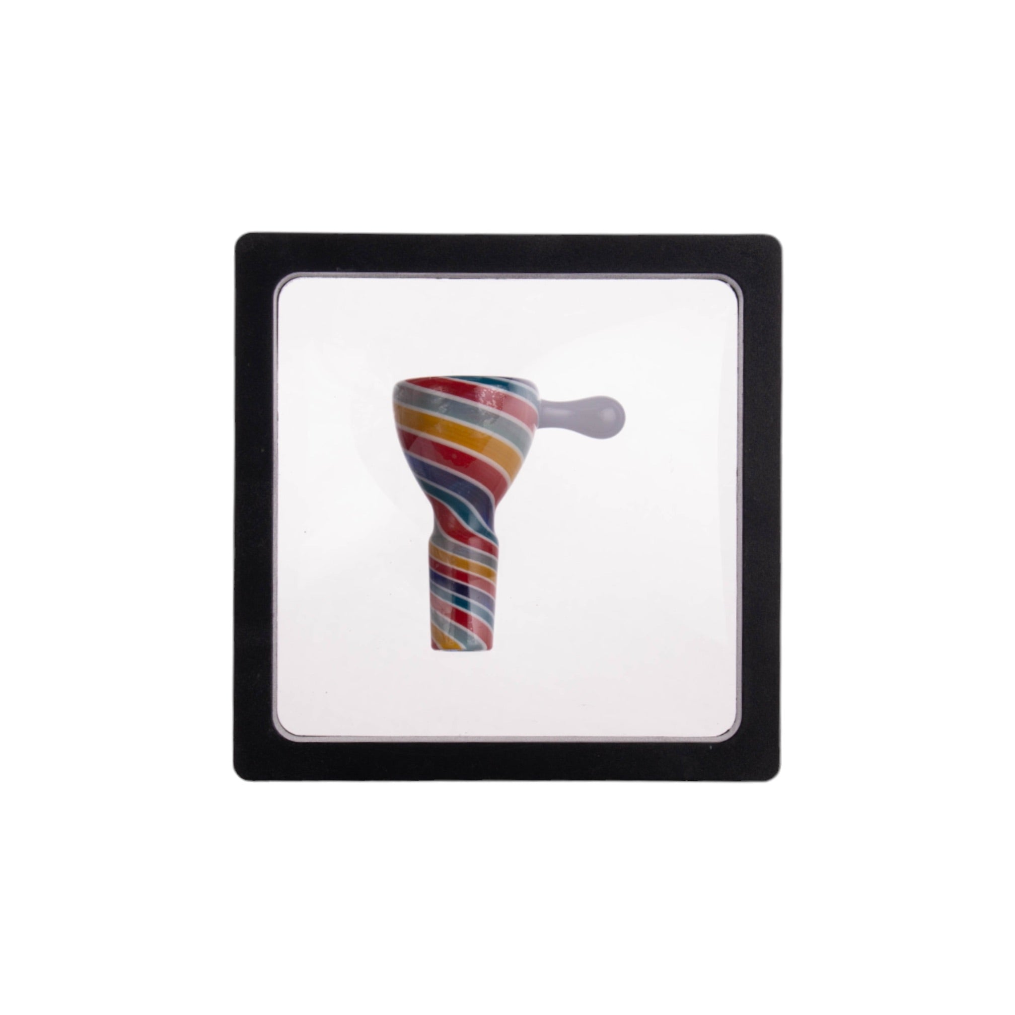 IC GLASS- Designer bowl piece with spiral colors | 8pc per Display | 2" |