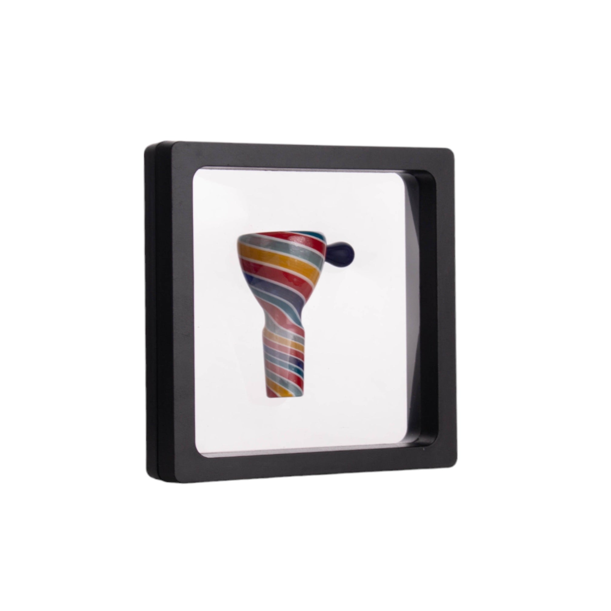 IC GLASS- Designer bowl piece with spiral colors | 8pc per Display | 2" |