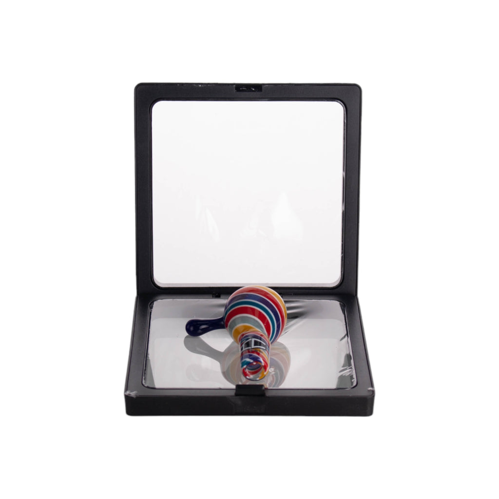 IC GLASS- Designer bowl piece with spiral colors | 8pc per Display | 2" |