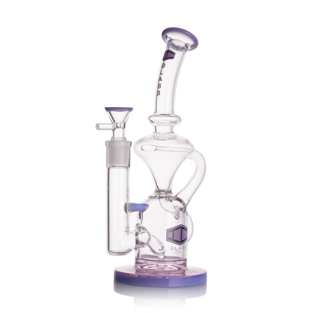 IC GLASS - Recycler with Colored Base and Lip | Premium Smoking Accessories Wholesale