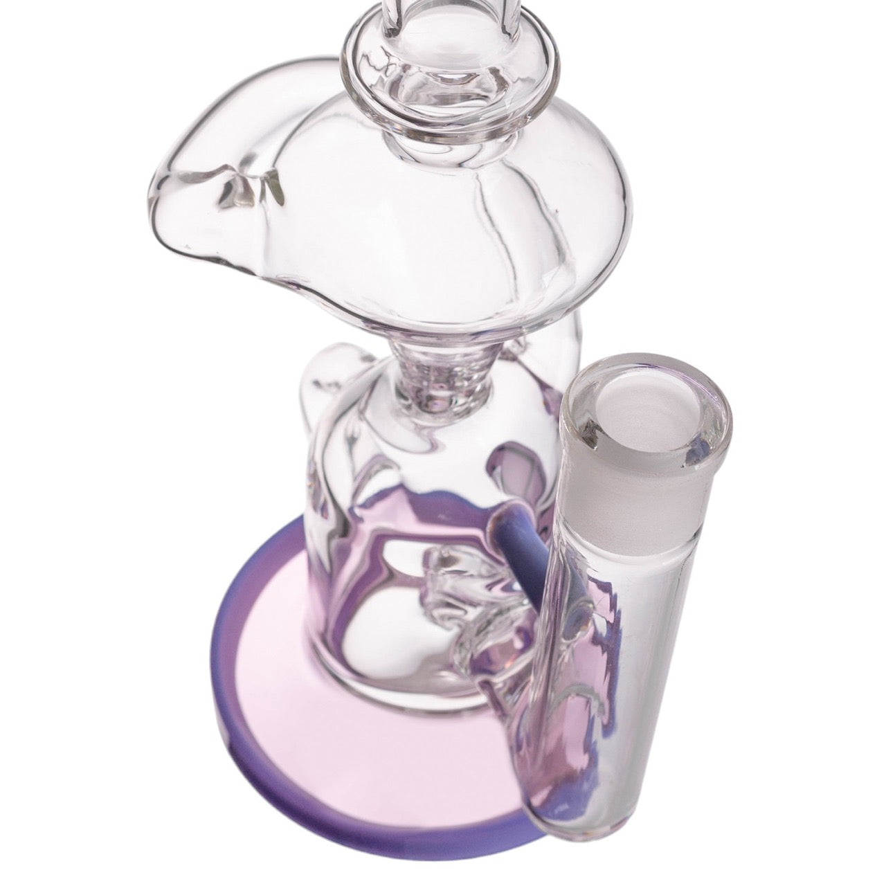 IC GLASS - Recycler with Colored Base and Lip | Premium Smoking Accessories Wholesale