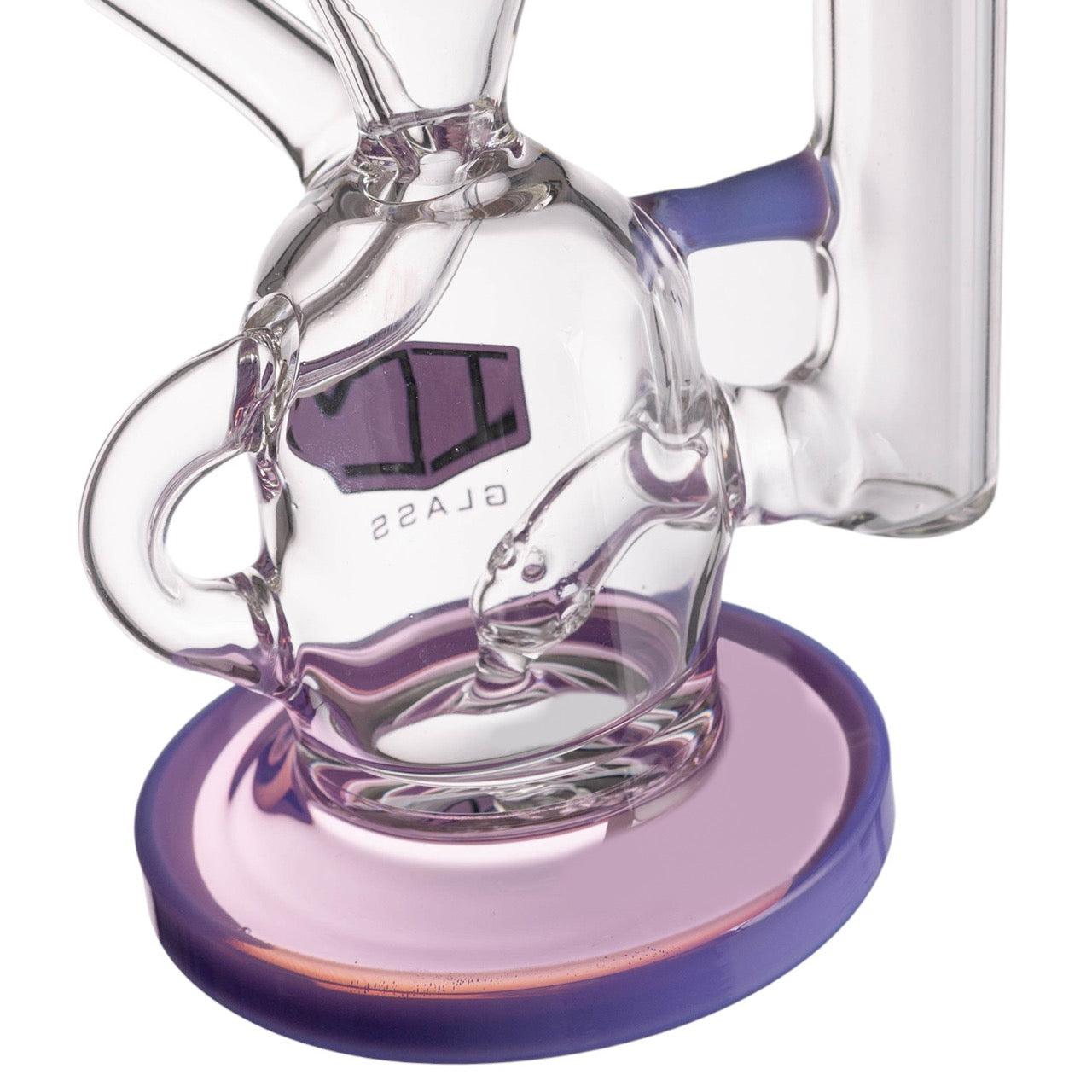 IC GLASS - Recycler with Colored Base and Lip | Premium Smoking Accessories Wholesale