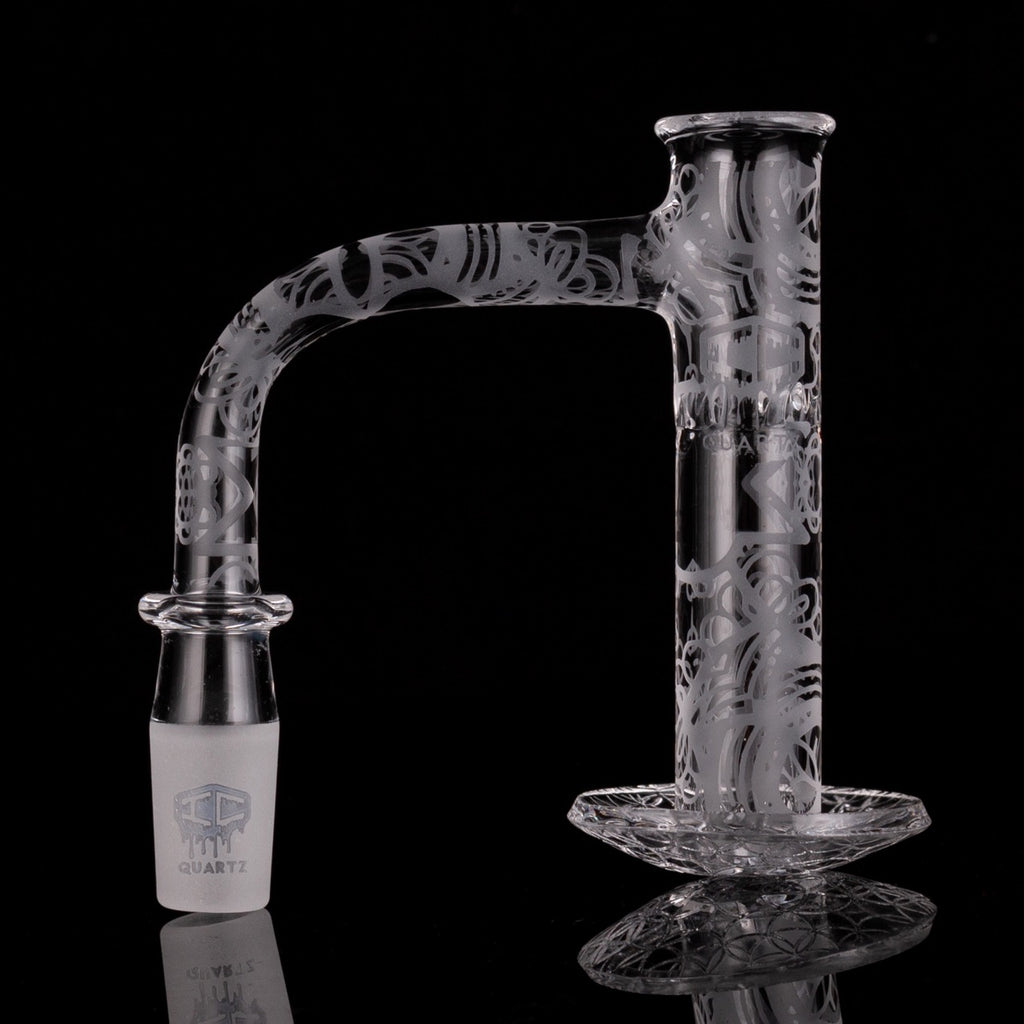 IC Quartz - Mirage | 14mm 90D Fully frosted Banger | Includes Carb Cap, Terp balls | 5 Colors