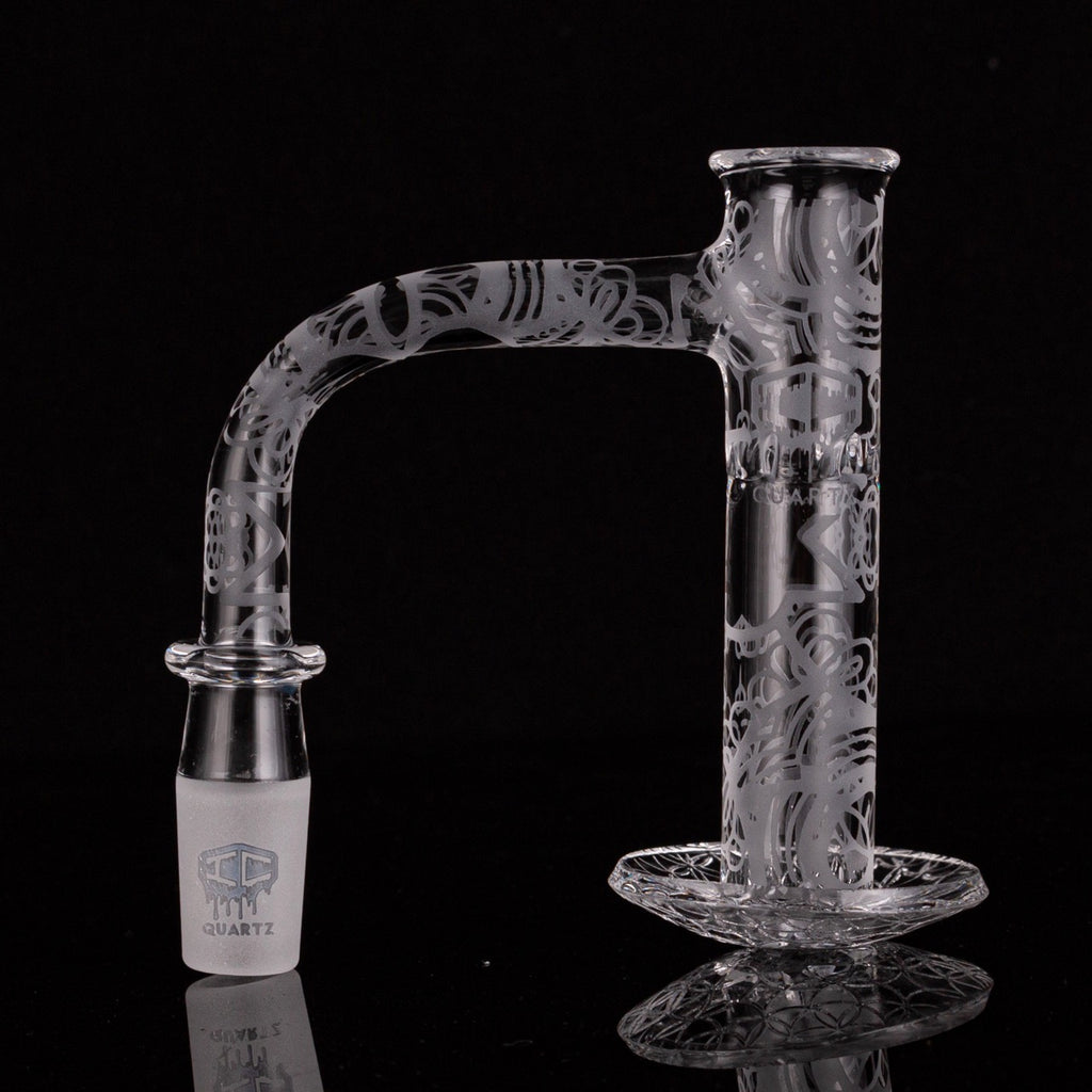 IC Quartz - Mirage | 14mm 90D Fully frosted Banger | Includes Carb Cap, Terp balls | 5 Colors