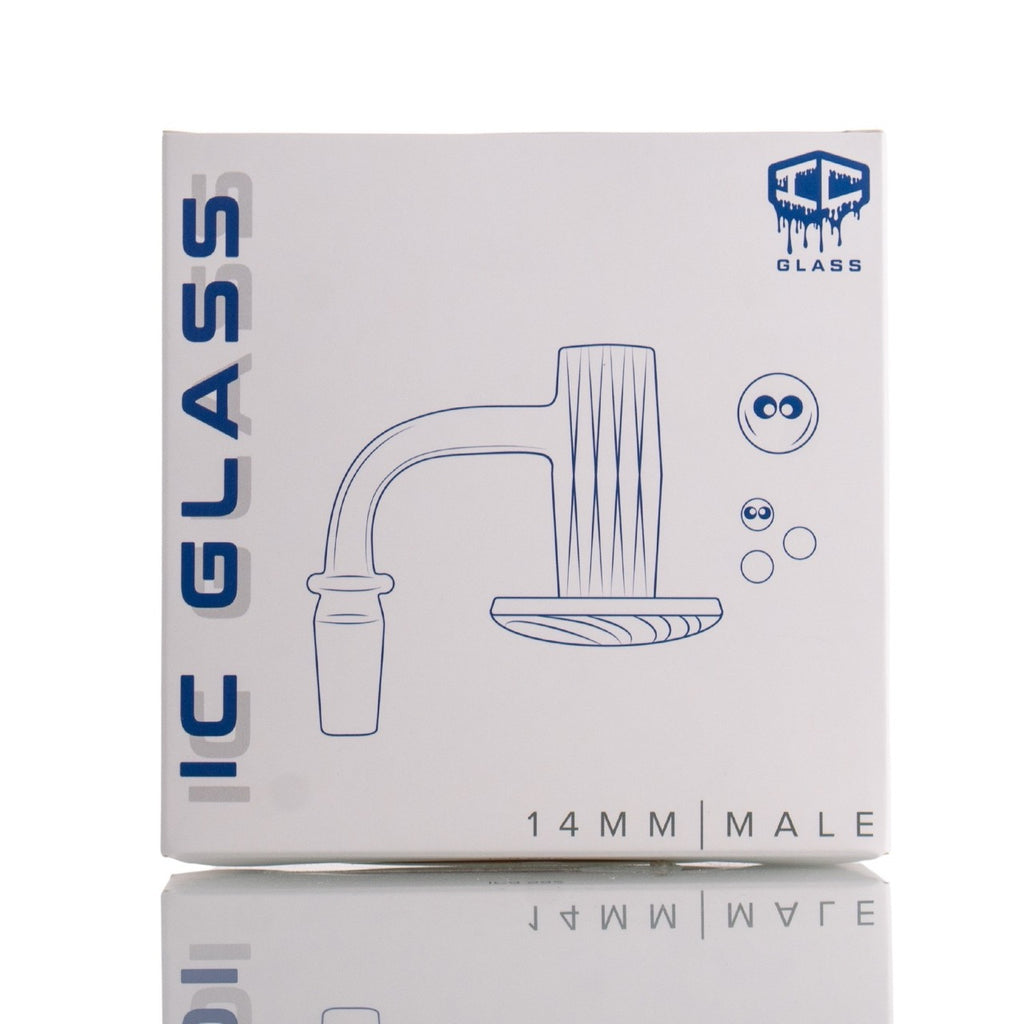 IC Glass - Carbon | 14mm 90D Quartz Banger | Includes Terp Ball Grabber  | 5 Colors