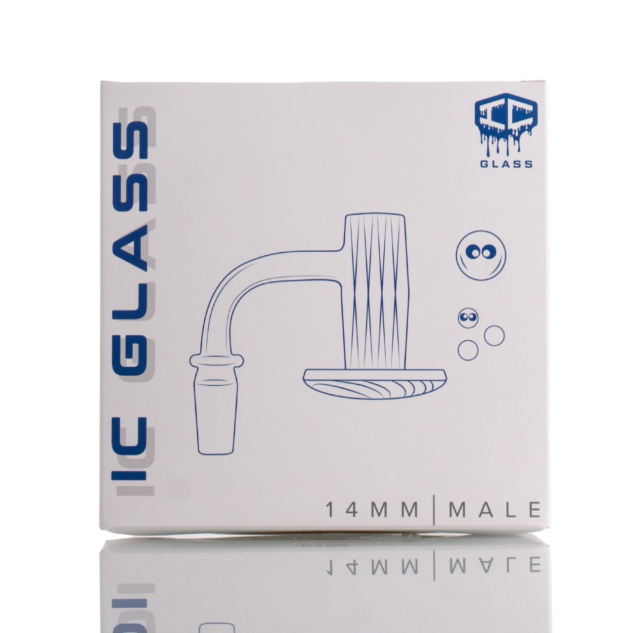 IC Glass - Carbon | 14mm 90D Quartz Banger | Includes Terp Ball Grabber  | 5 Colors