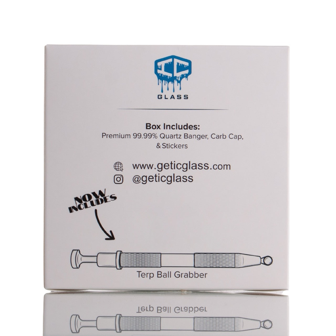 IC Glass - Carbon | 14mm 90D Quartz Banger | Includes Terp Ball Grabber  | 5 Colors Secondary image
