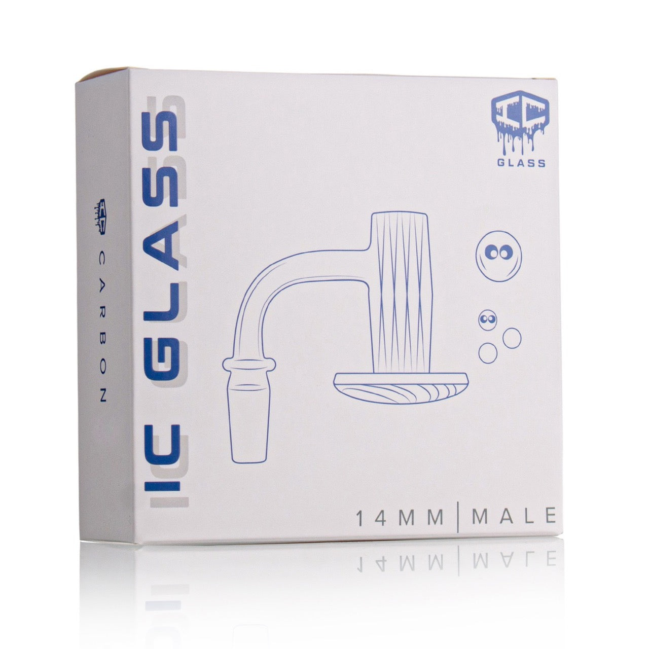IC Glass - Carbon | 14mm 90D Quartz Banger | Includes Terp Ball Grabber  | 5 Colors Main image