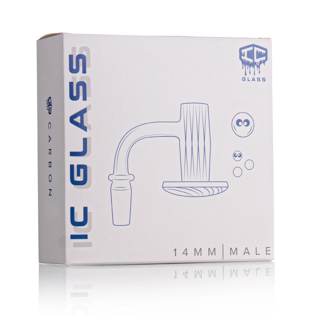 IC Glass - Carbon | 14mm 90D Quartz Banger | Includes Terp Ball Grabber  | 5 Colors