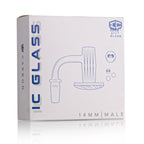IC Glass - Carbon | 14mm 90D Quartz Banger | Includes Terp Ball Grabber  | 5 Colors