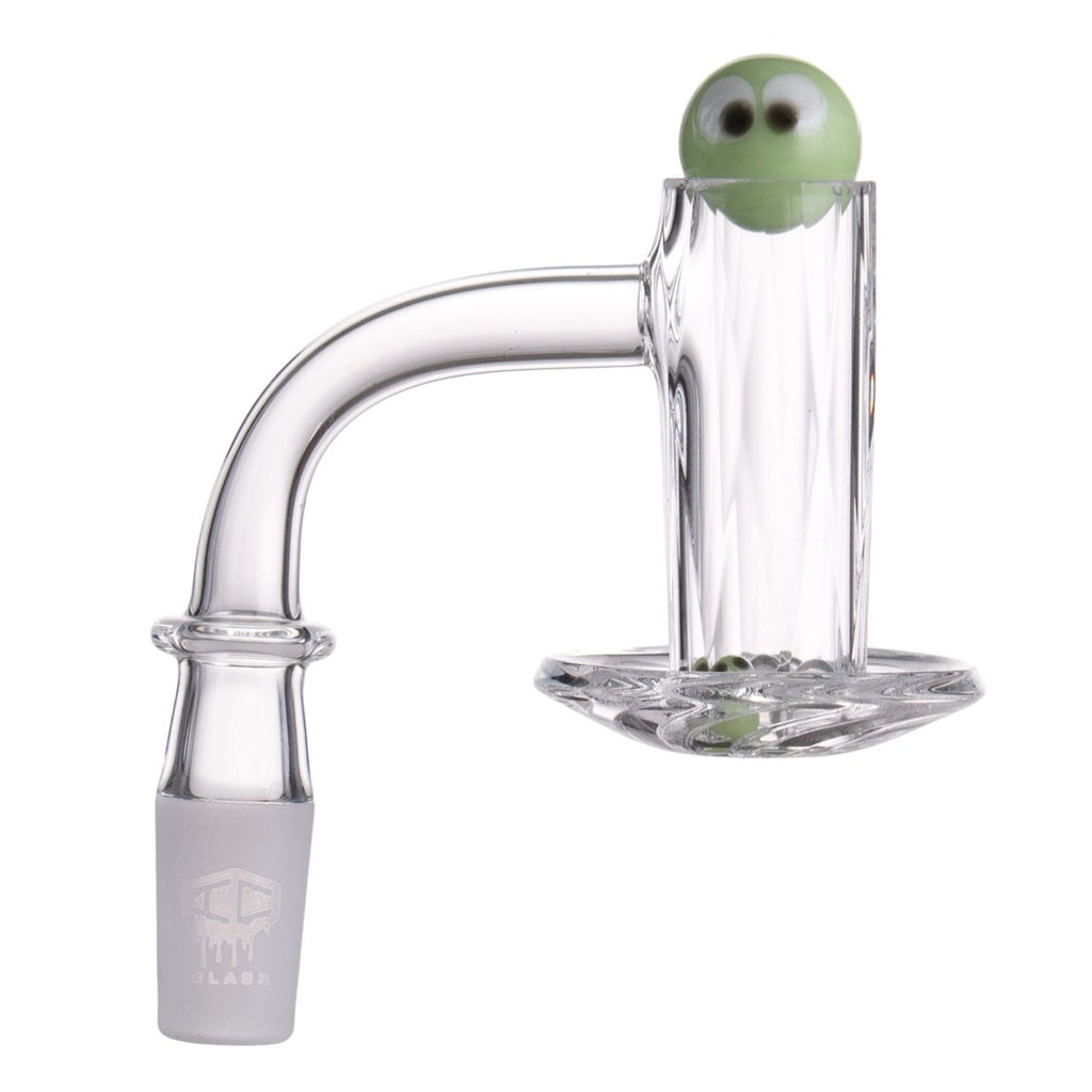 IC Glass - Carbon | 14mm 90D Quartz Banger | Includes Terp Ball Grabber  | 5 Colors