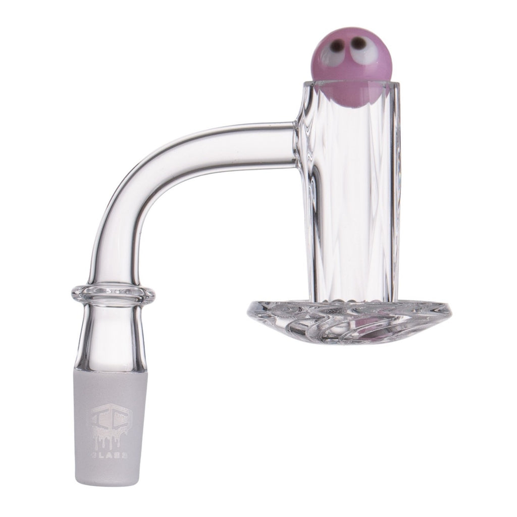 IC Glass - Carbon | 14mm 90D Quartz Banger | Includes Terp Ball Grabber  | 5 Colors
