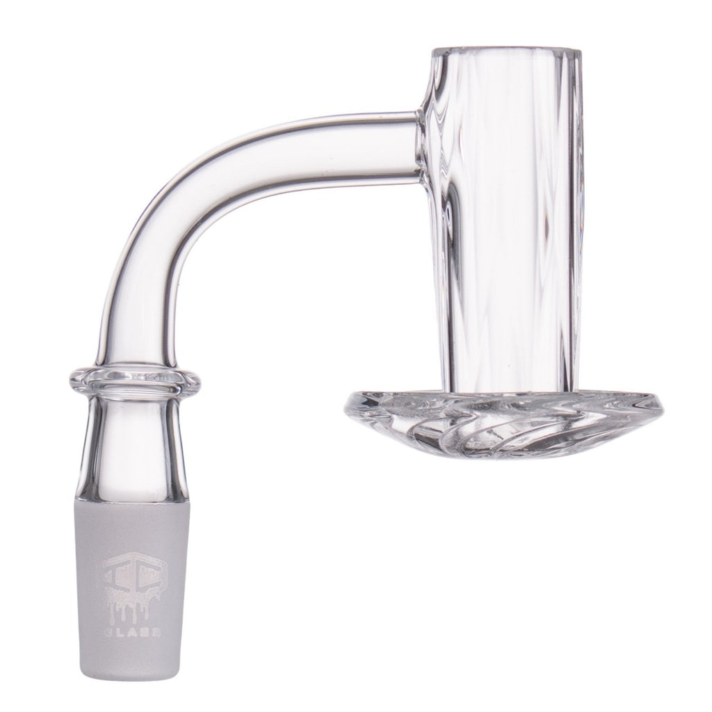IC Glass - Carbon | 14mm 90D Quartz Banger | Includes Terp Ball Grabber  | 5 Colors