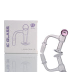 IC Glass - Raven | 14mm 90D Quartz Banger | Includes Carb Cap & Terp Balls | 5 Colors