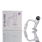 IC Glass - Raven | 14mm 90D Quartz Banger | Includes Carb Cap & Terp Balls | 5 Colors