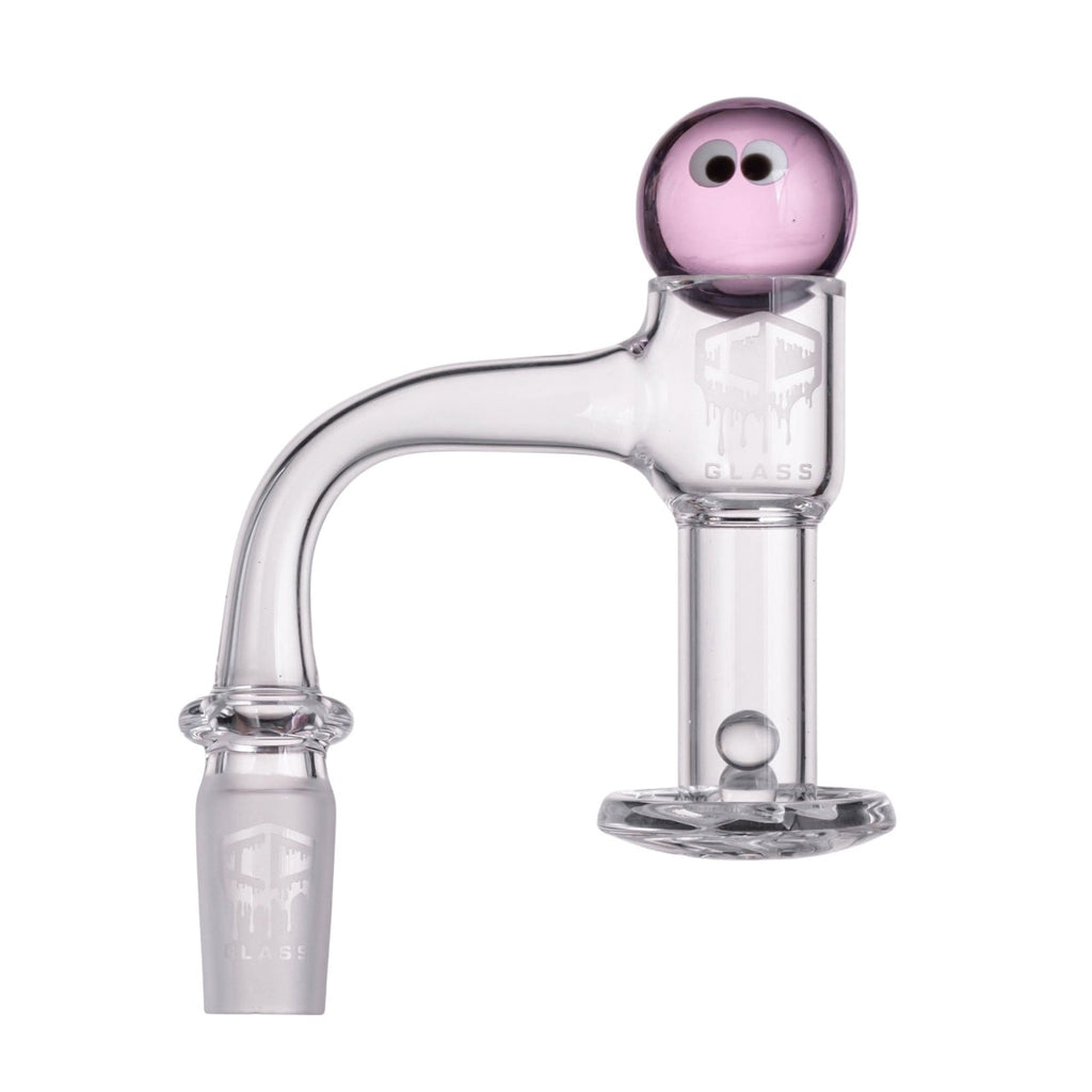 IC Glass - Raven | 14mm 90D Quartz Banger | Includes Carb Cap & Terp Balls | 5 Colors