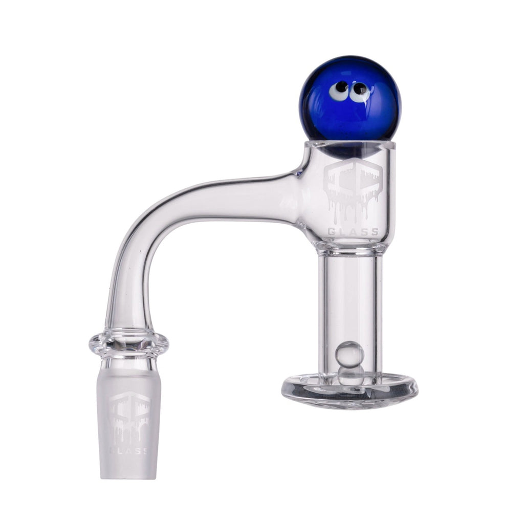 IC Glass - Raven | 14mm 90D Quartz Banger | Includes Carb Cap & Terp Balls | 5 Colors