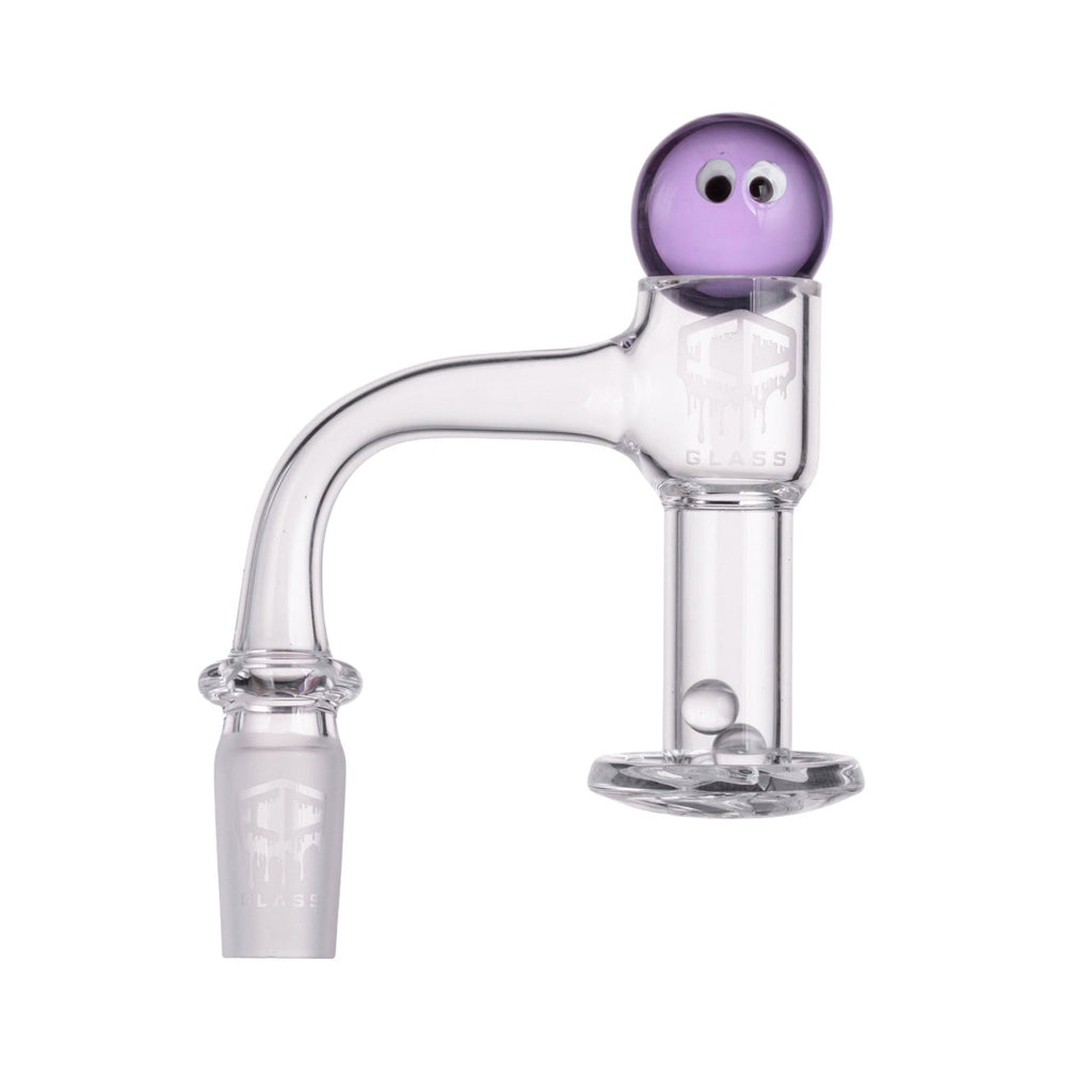 IC Glass - Raven | 14mm 90D Quartz Banger | Includes Carb Cap & Terp Balls | 5 Colors