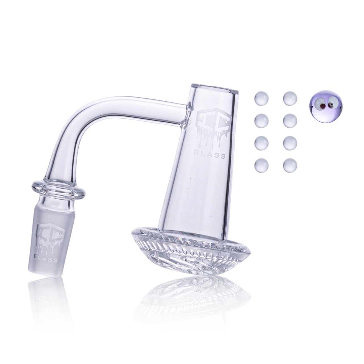 IC Glass - Martin River | 14mm 90D Quartz Banger  | Includes Carb Cap, Terp Balls | 5 Colors