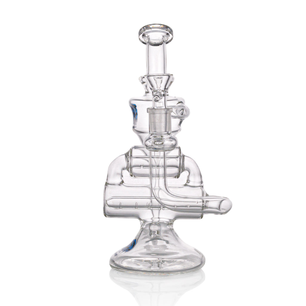 IC Glass Double Chamber with Conical Recycler – Premium Glass Water Pipe (ICRE1044)