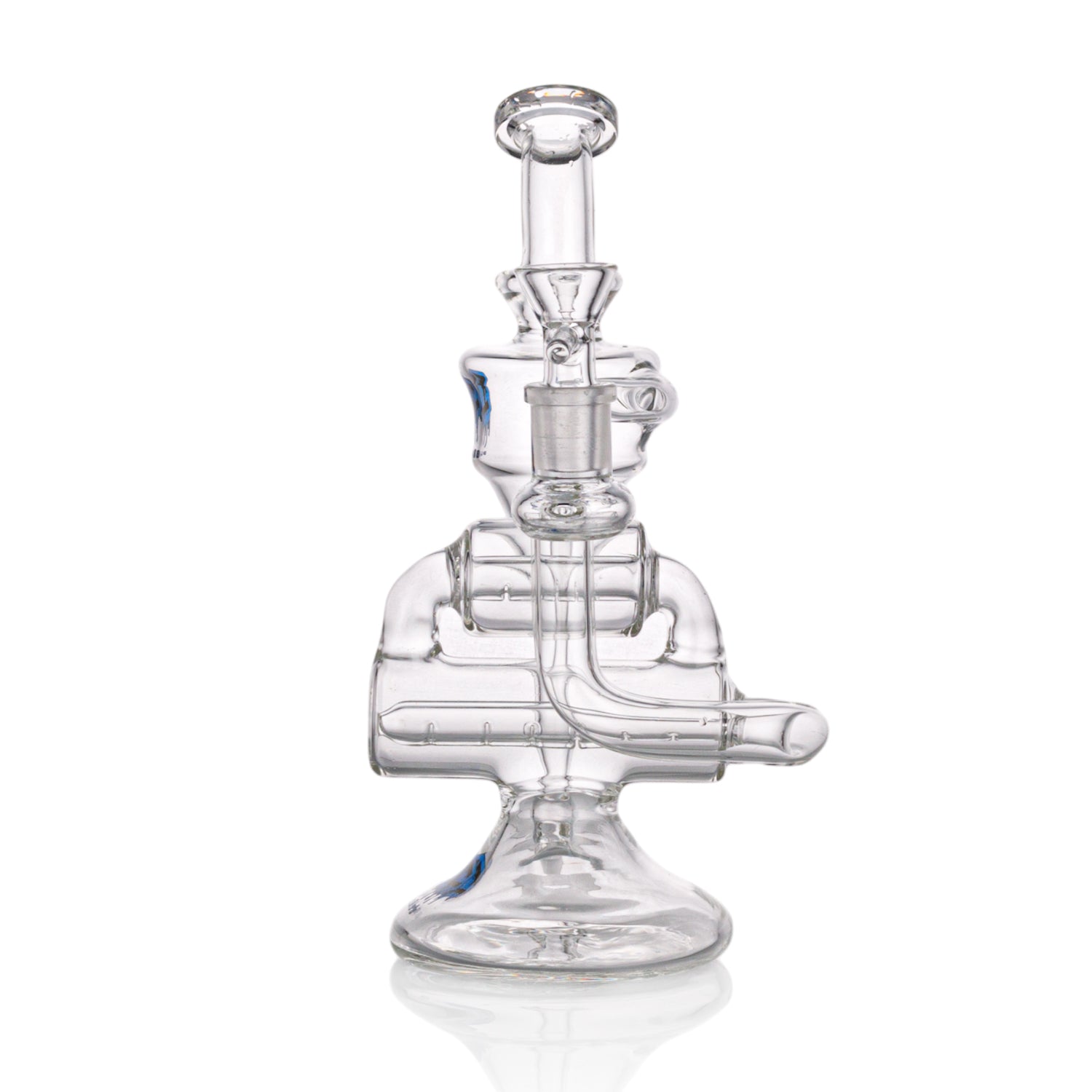 IC Glass Double Chamber with Conical Recycler – Premium Glass Water Pipe (ICRE1044)