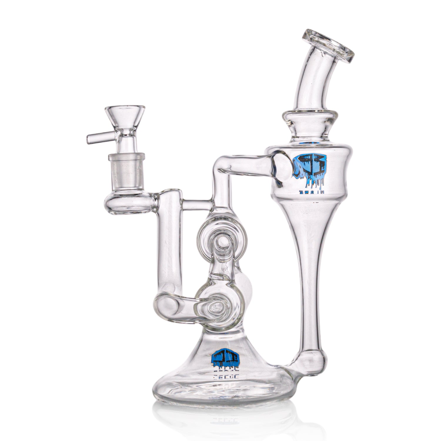 IC Glass Double Chamber with Conical Recycler – Premium Glass Water Pipe (ICRE1044) Main image