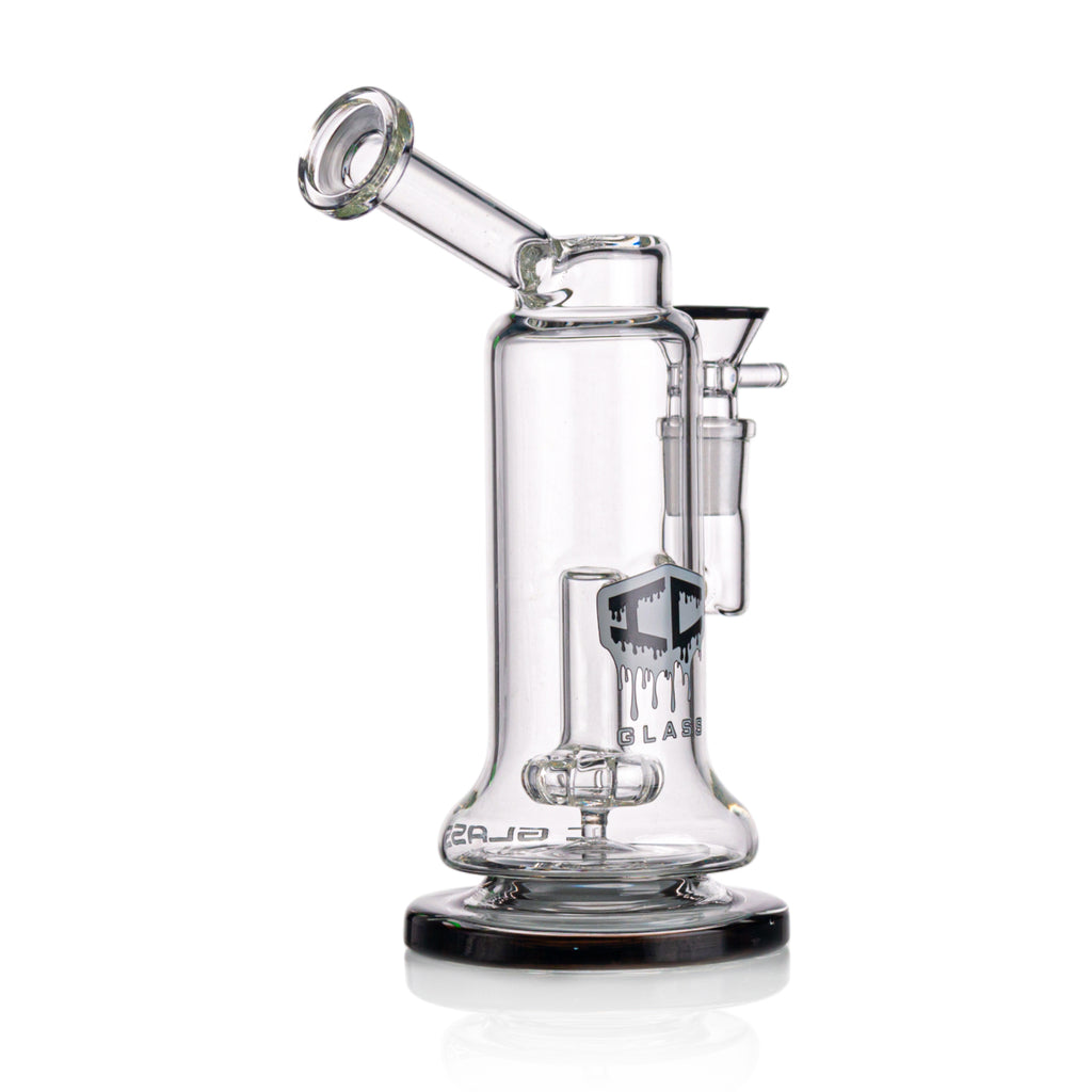 IC GLASS 8" Rig with Matric Perc | Colored Base & Matching Bowl Piece | ICRI1050 | Wholesale Glass Water Pipe