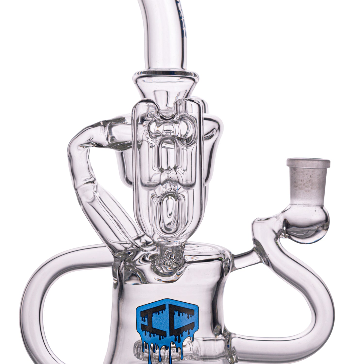 IC Glass Premium Design Recycler Bong with Matrix Perc – High-Quality Glass Water Pipe wholesale distributor (ICRE72)