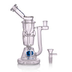 IC GLASS Premium Design Recycler with Drain Function & Matric Perc | ICRE1062 | Wholesale Glass Water Pipe
