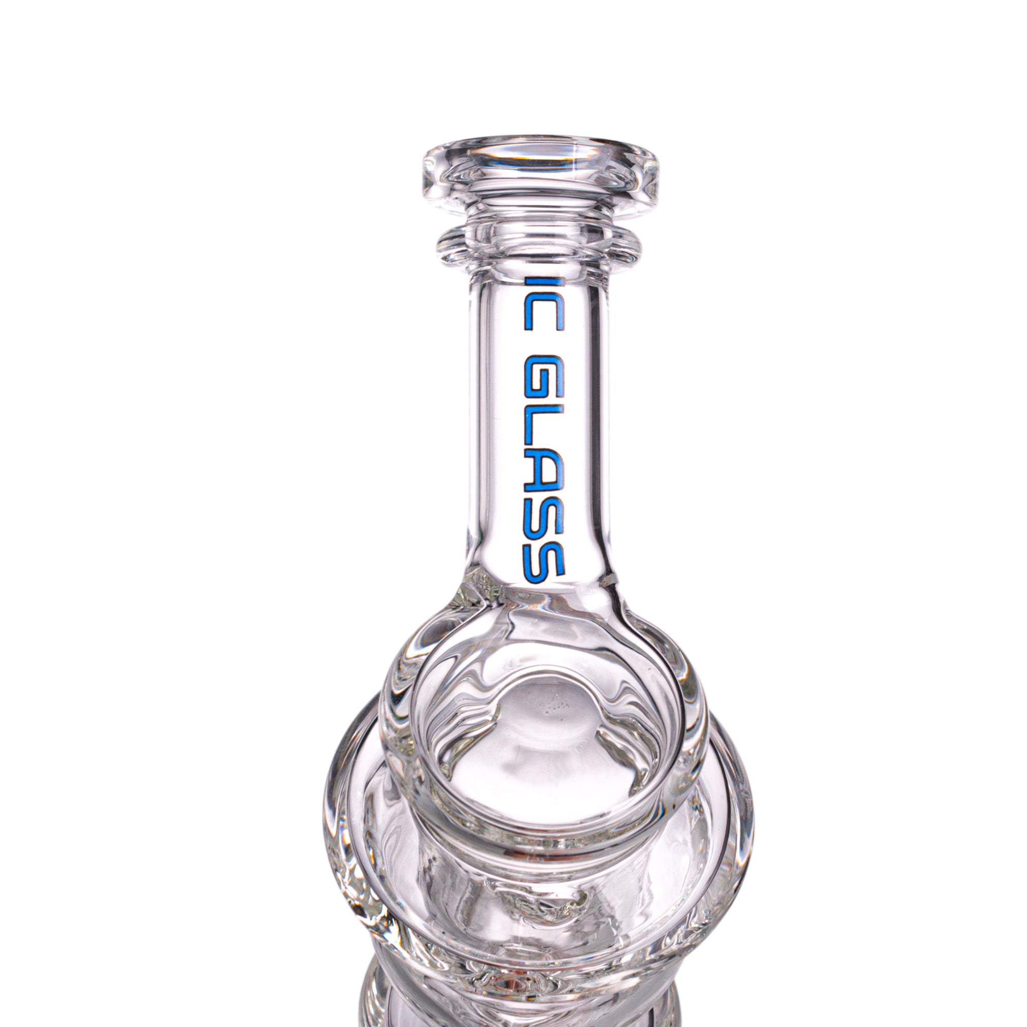 IC GLASS Premium Design Recycler with Drain Function & Matric Perc | ICRE1062 | Wholesale Glass Water Pipe
