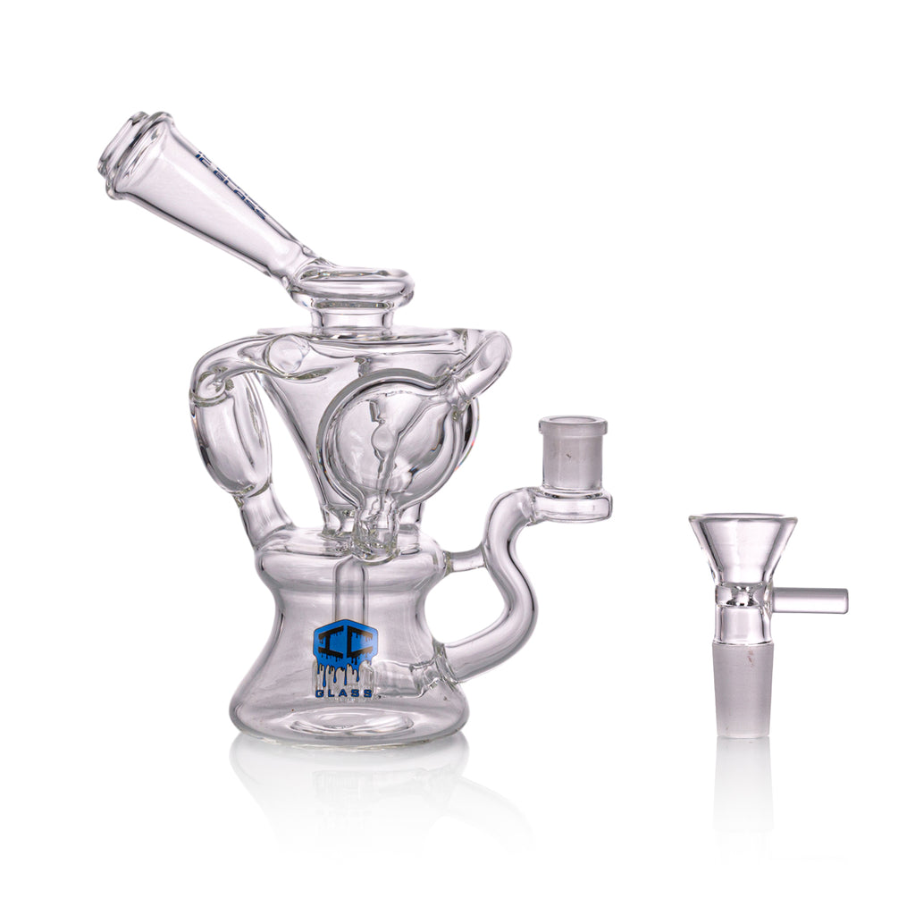 IC Glass Wholesale Premium Recycler Bong  – High-Quality Glass Water Pipe (ICRE1070)