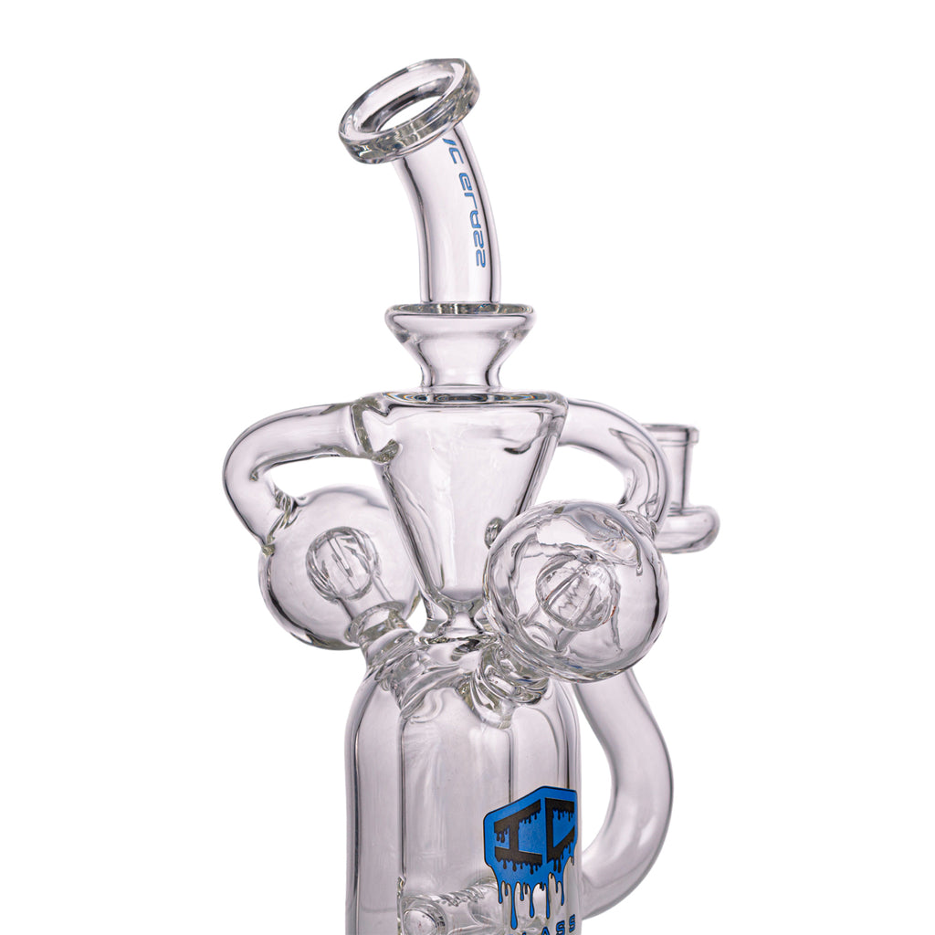IC GLASS Premium Design Recycler with Side Percs | ICRE1068 | Wholesale Glass Water Pipe