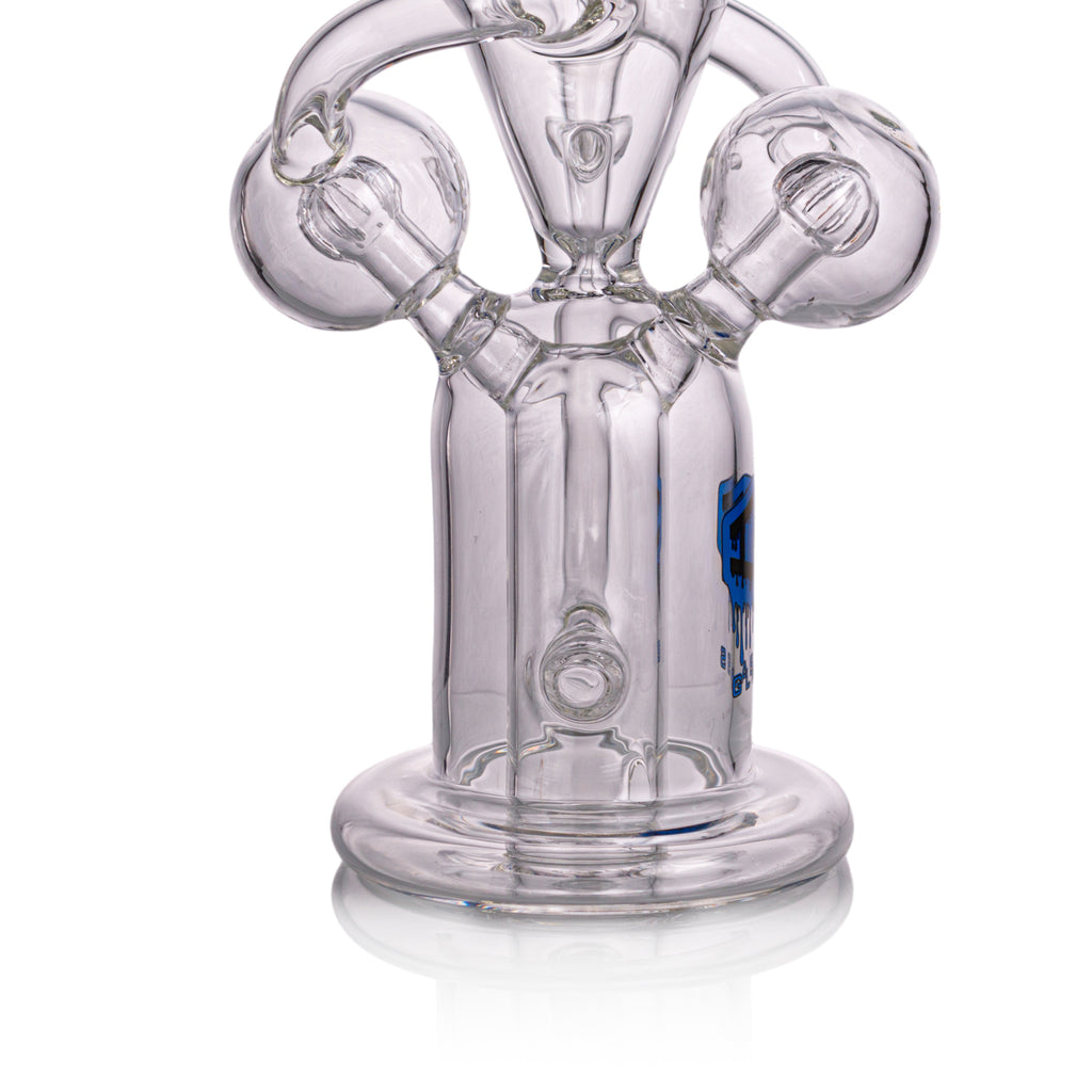 IC GLASS Premium Design Recycler with Side Percs | ICRE1068 | Wholesale Glass Water Pipe