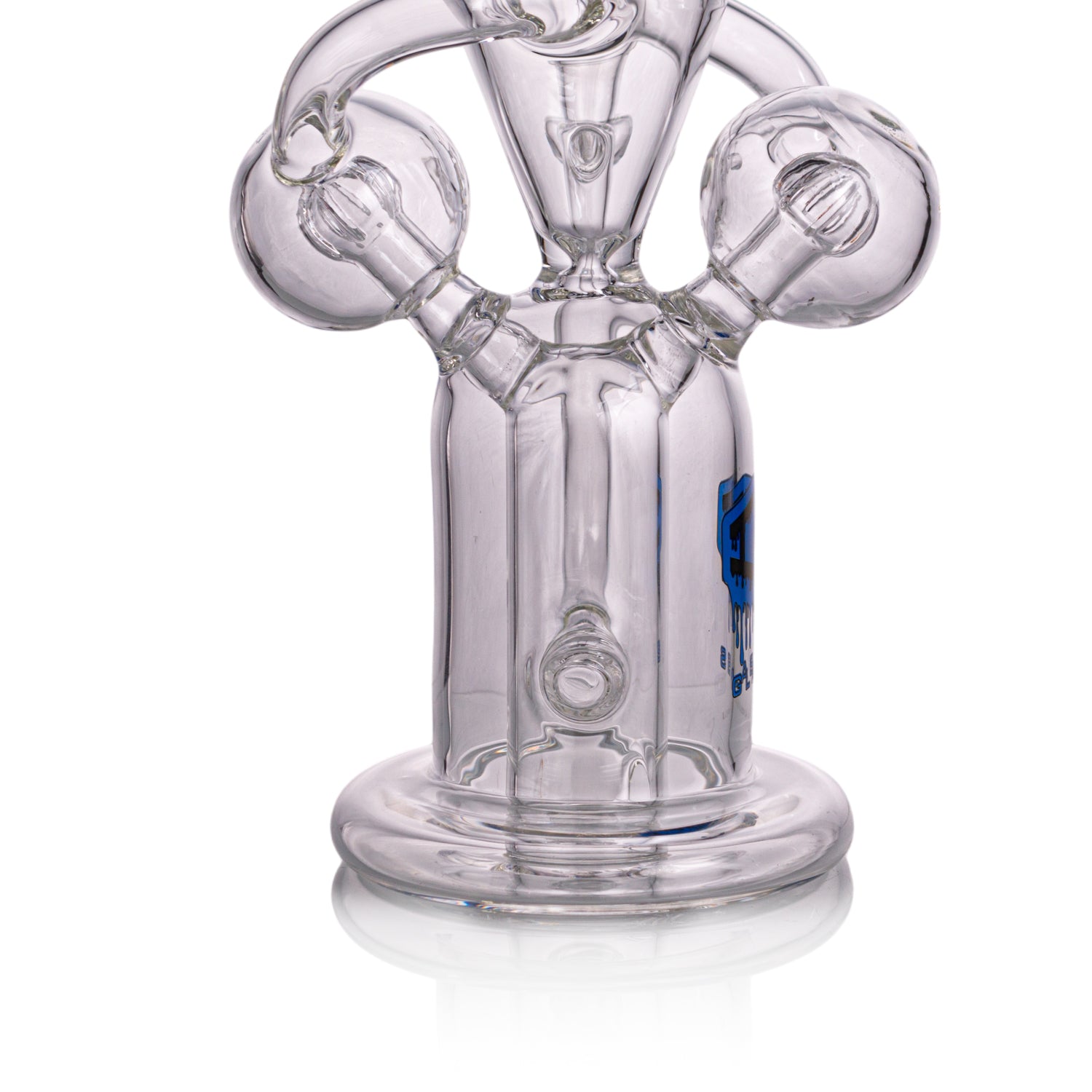 IC GLASS Premium Design Recycler with Side Percs | ICRE1068 | Wholesale Glass Water Pipe