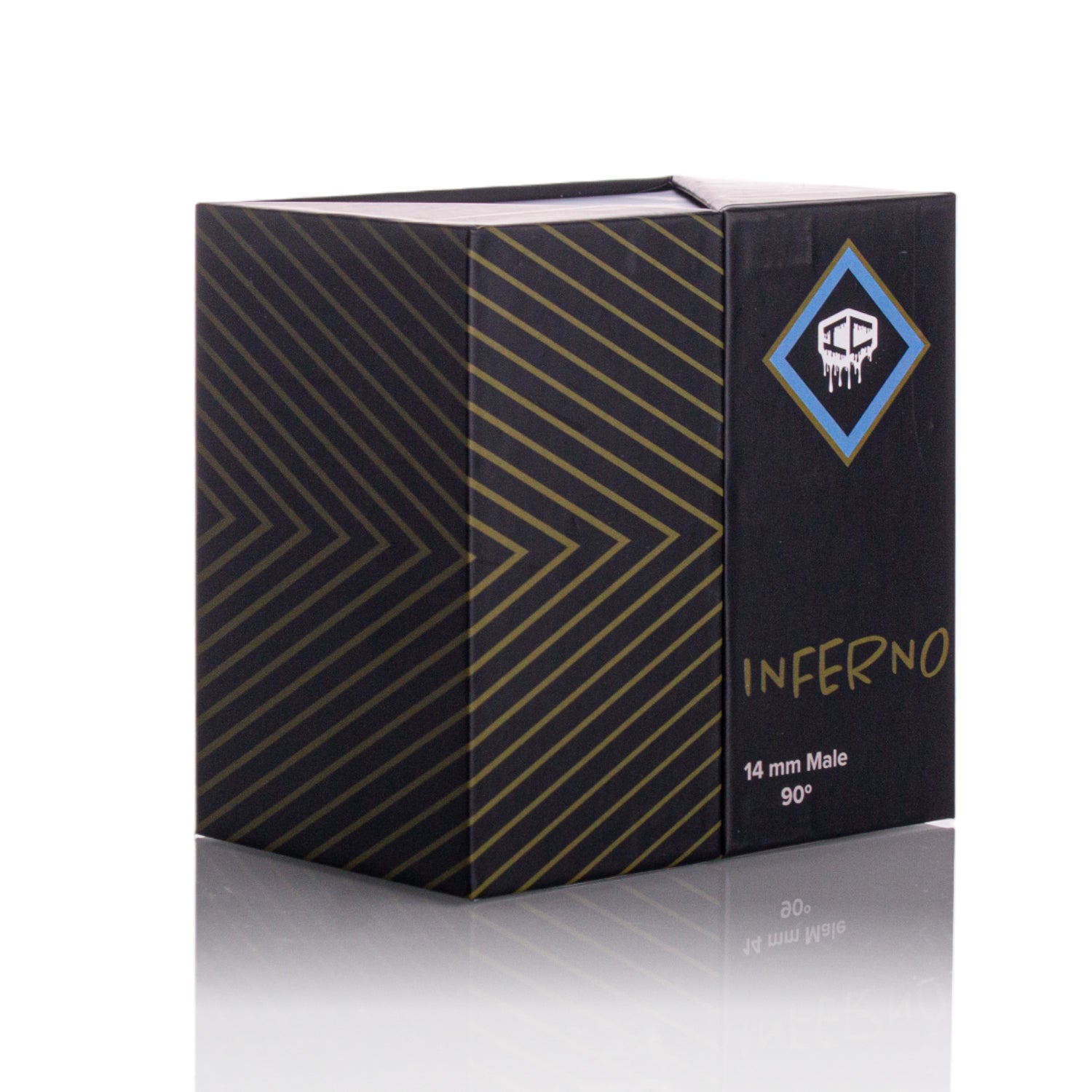 IC GLASS - INFERNO|  14mm 90D Male | Includes Character Terp Ball ,Carb cap& Dab Tool Holder|ICQ1114