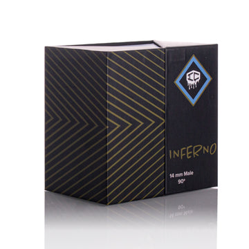 IC GLASS - INFERNO|  14mm 90D Male | Includes Character Terp Ball ,Carb cap& Dab Tool Holder|ICQ1114