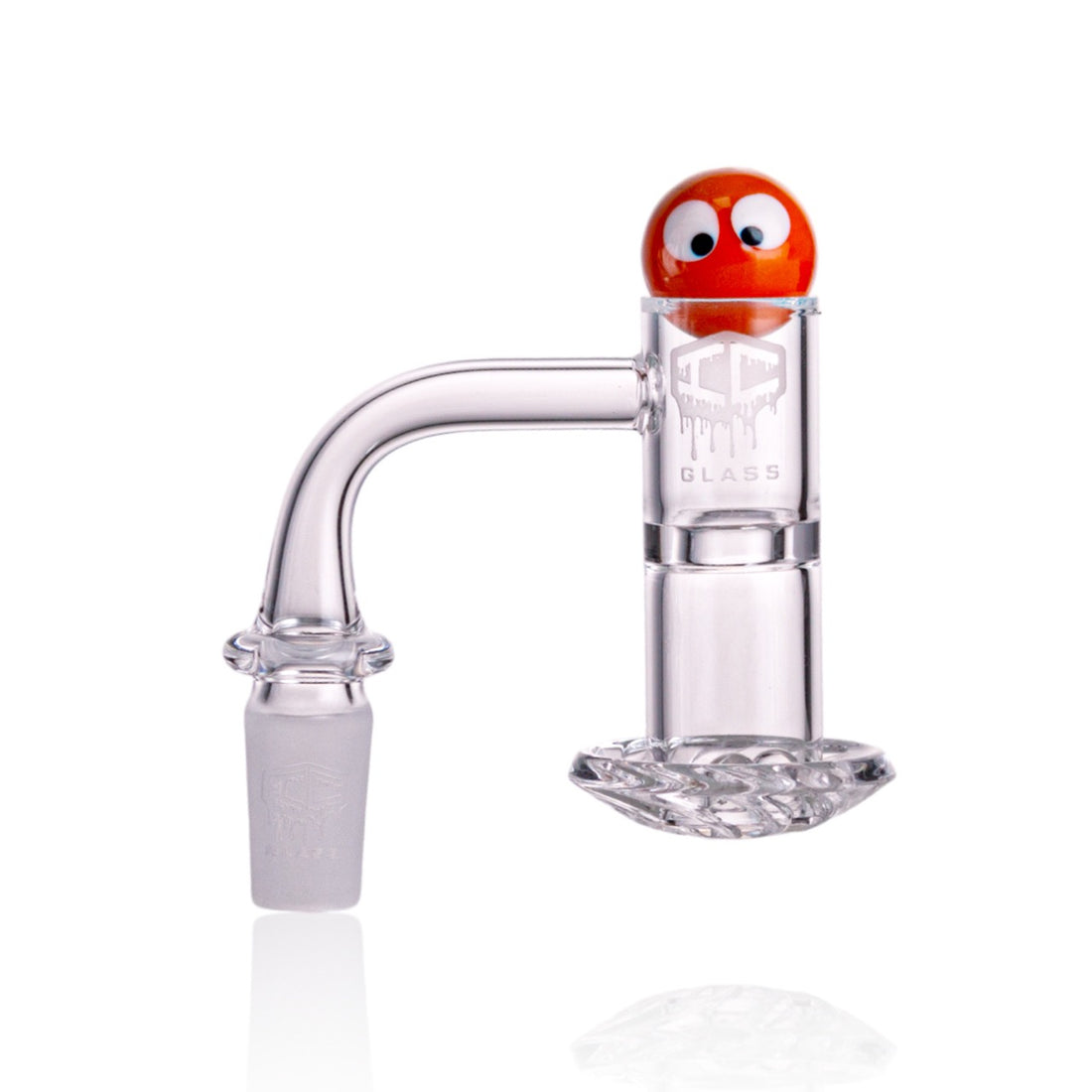 IC GLASS - VARIEGATED | 14mm Male 90D Banger| Includes Carb Cap, Terp Balls & Sticker | ICB1006