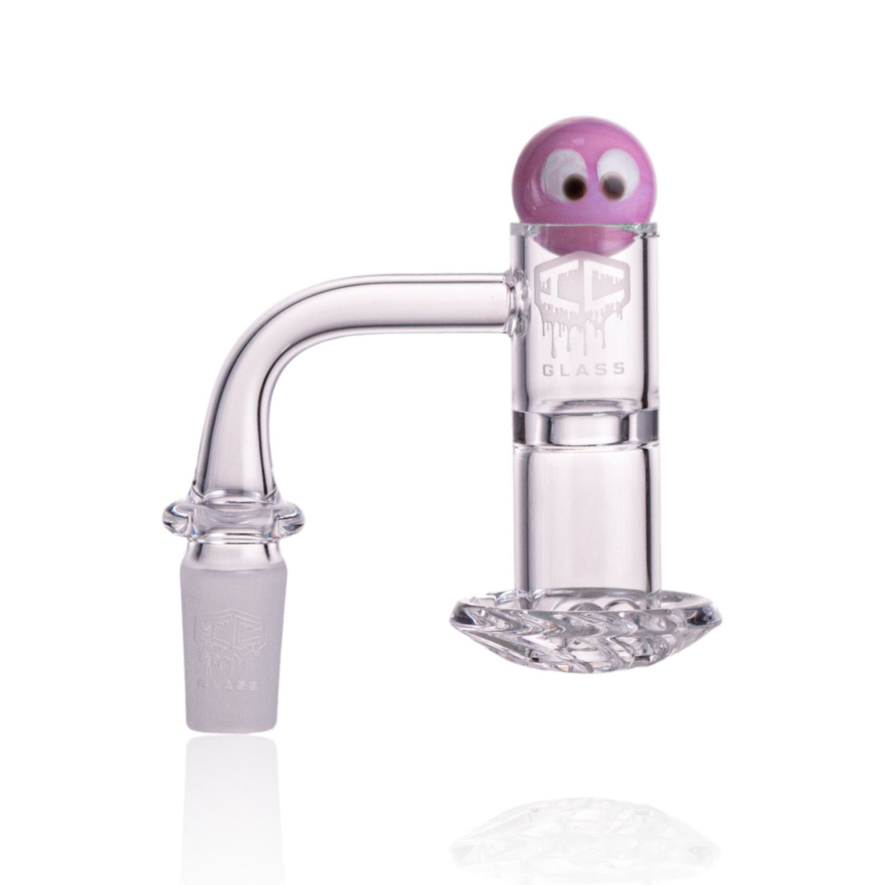 IC Glass - Variegated | 14mm 90D Quartz Banger | Includes Carb Cap, Terp Balls & Sticker | 5 Colors