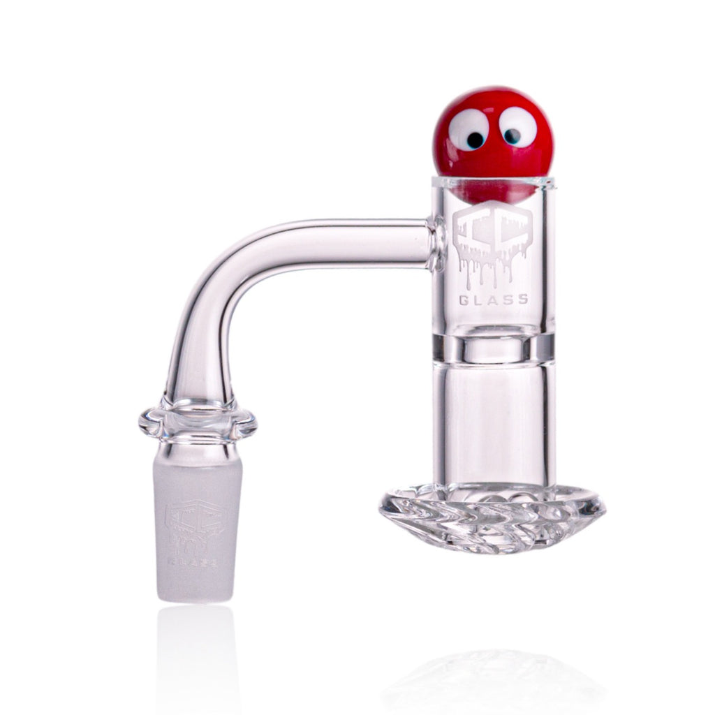 IC Glass - Variegated | 14mm 90D Quartz Banger | Includes Carb Cap, Terp Balls & Sticker | 5 Colors