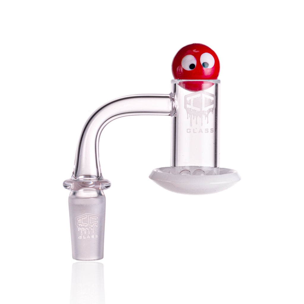 IC Glass - Carrie | 14mm 90D Quartz Banger | Includes Carb Cap, Terp Balls & Sticker | 5 Colors