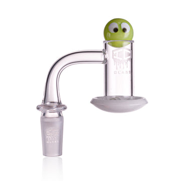 IC GLASS - CARRIE | 14mm Male 90D Banger| Includes Carb Cap, Terp Balls & Sticker | ICB1010