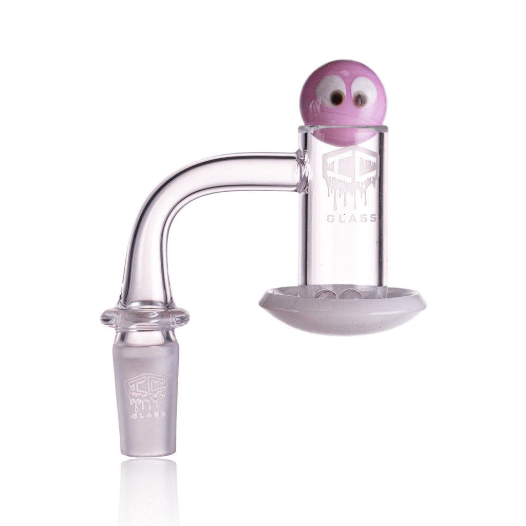 IC Glass - Carrie | 14mm 90D Quartz Banger | Includes Carb Cap, Terp Balls & Sticker | 5 Colors