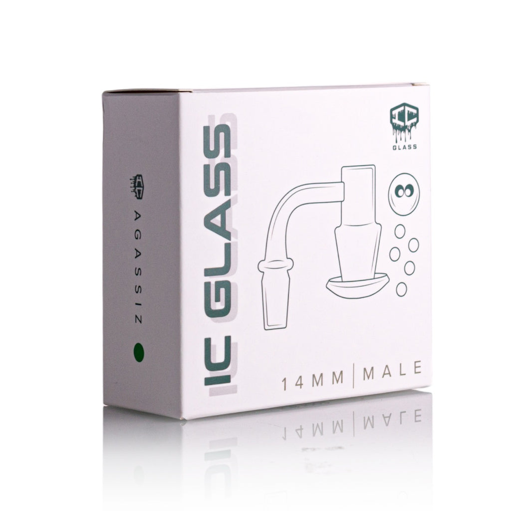 IC Glass - Agassiz | 14mm 90D Quartz Banger | Includes Carb Cap, Terp Balls & Sticker | 5 Colors