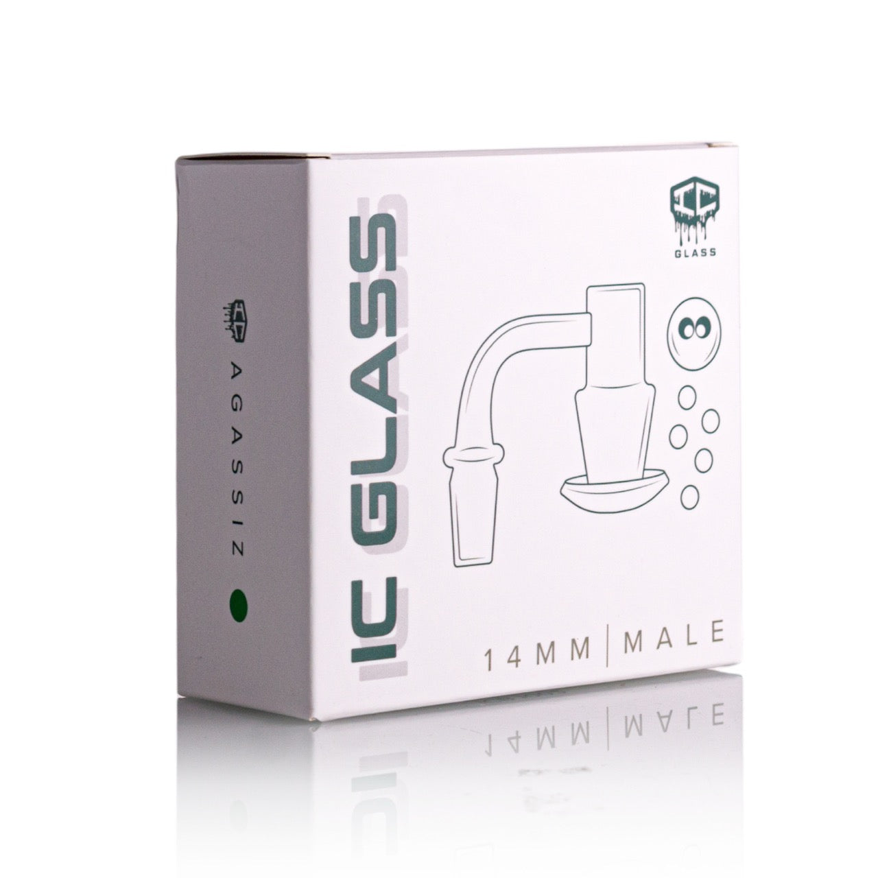 IC Glass - Agassiz | 14mm 90D Quartz Banger | Includes Carb Cap, Terp Balls & Sticker | 5 Colors