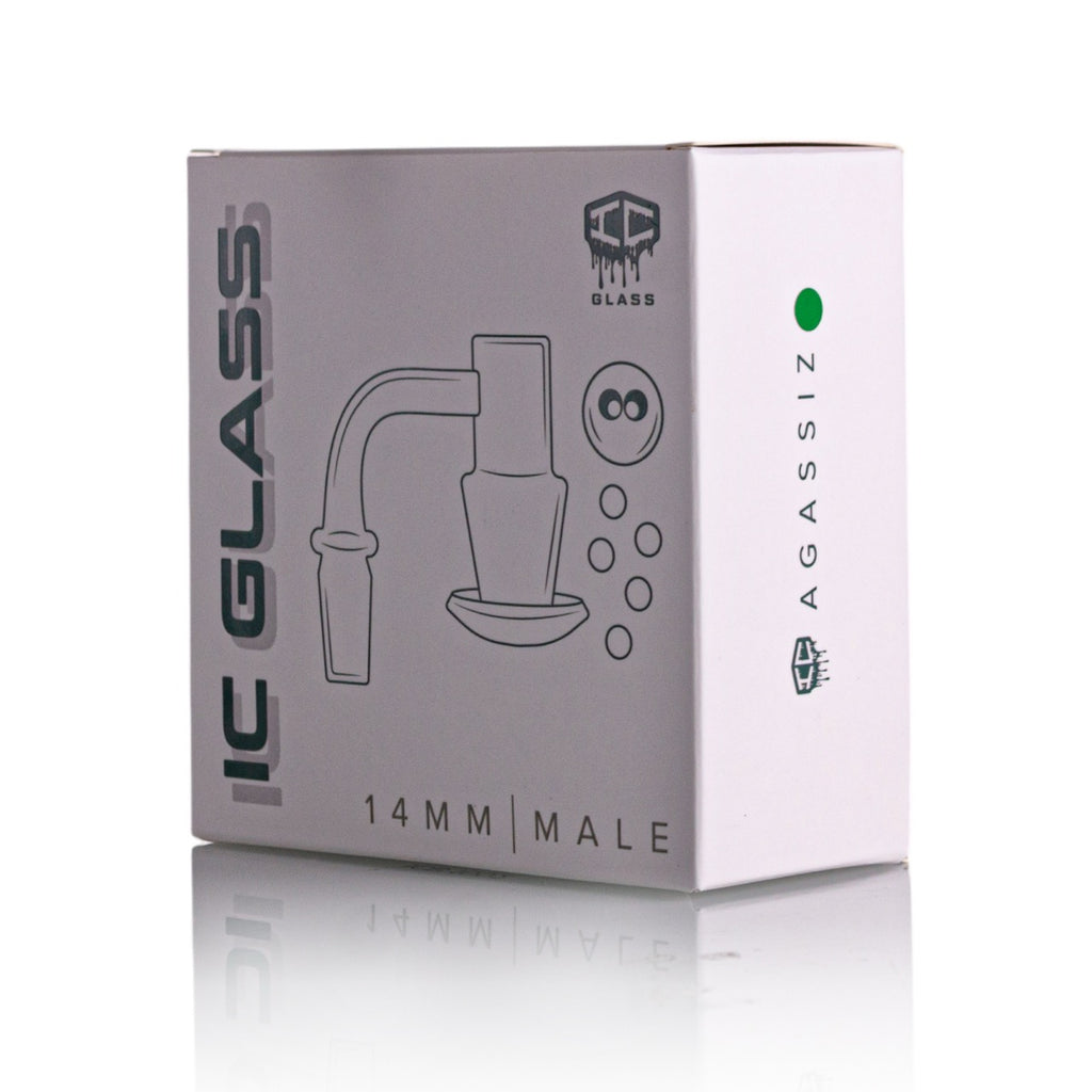 IC Glass - Agassiz | 14mm 90D Quartz Banger | Includes Carb Cap, Terp Balls & Sticker | 5 Colors