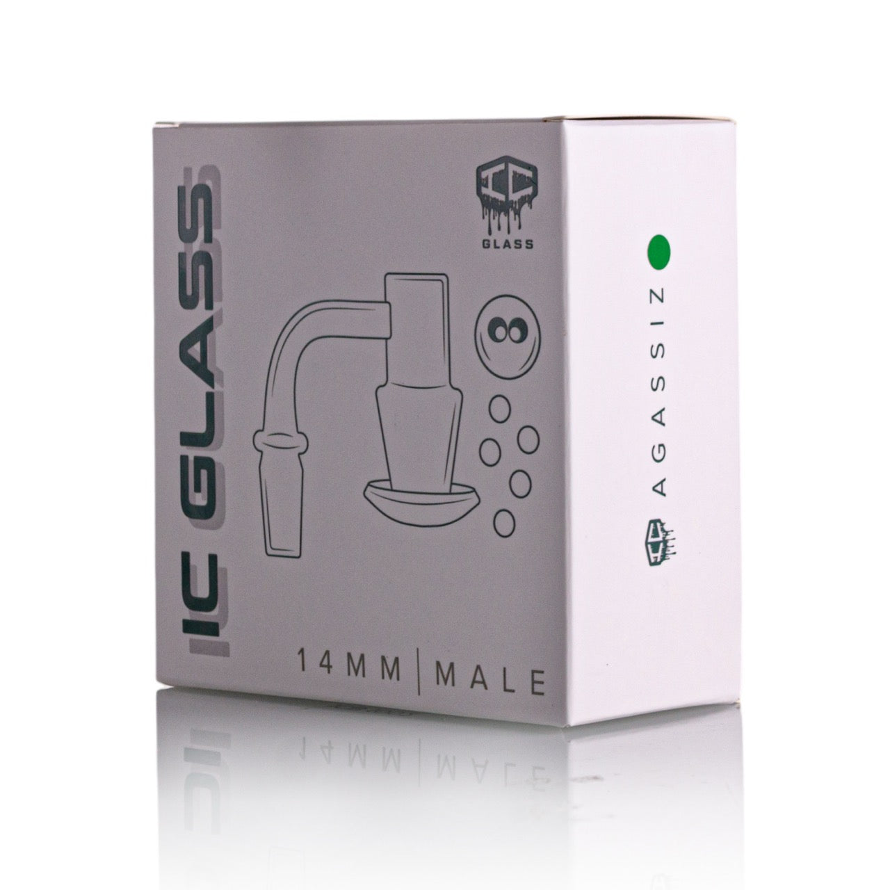 IC Glass - Agassiz | 14mm 90D Quartz Banger | Includes Carb Cap, Terp Balls & Sticker | 5 Colors