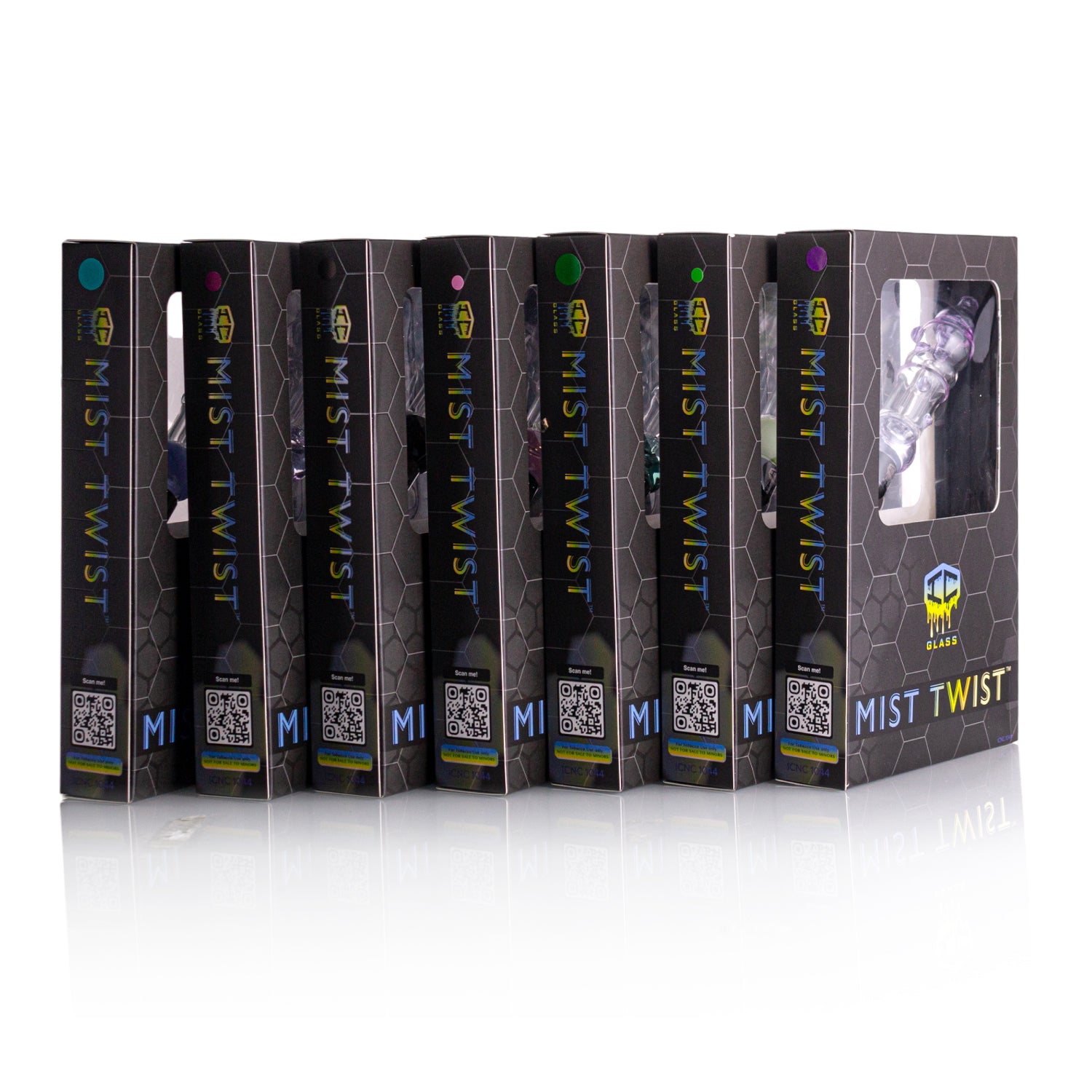 IC GLASS - MIST TWIST | comes with 6 accessories & Adapter for HUNI BADGER | Single Unit