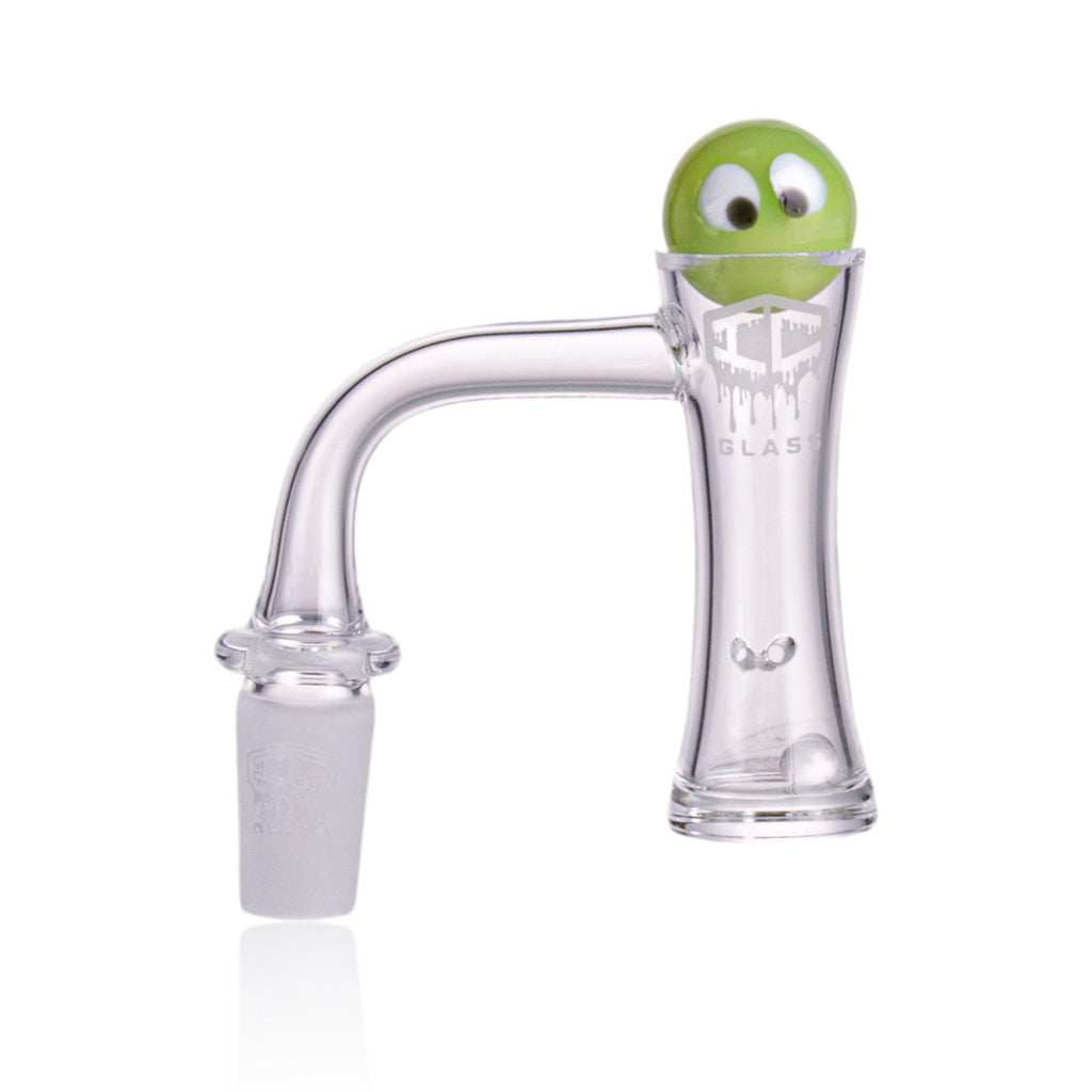 IC Glass - Peters | 14mm 90D Quartz Banger | Includes Carb Cap, Terp Balls & Sticker | 5 Colors